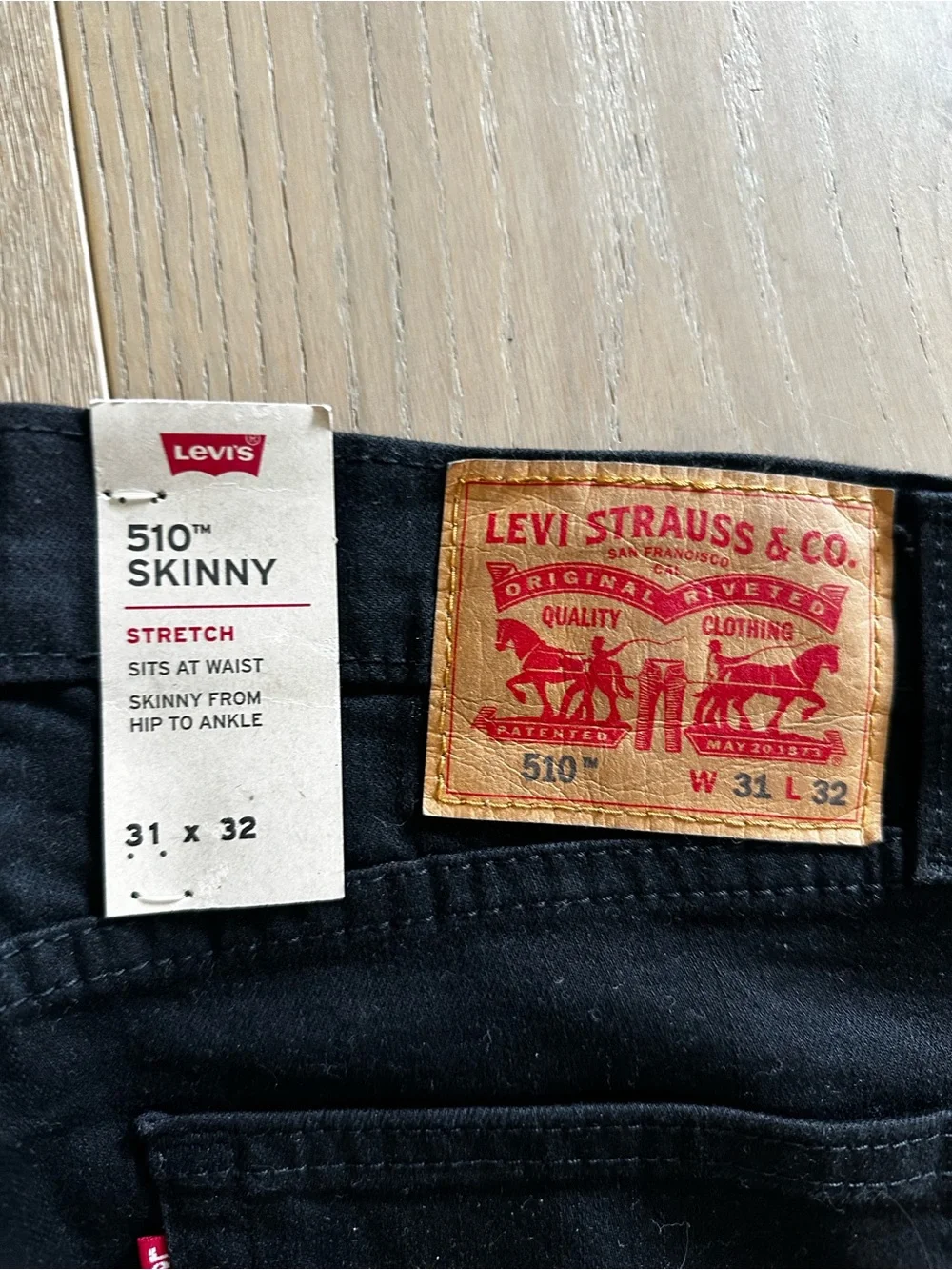 Levi's 510 Skinny Black Mens Jeans - Slim Stretch Fit